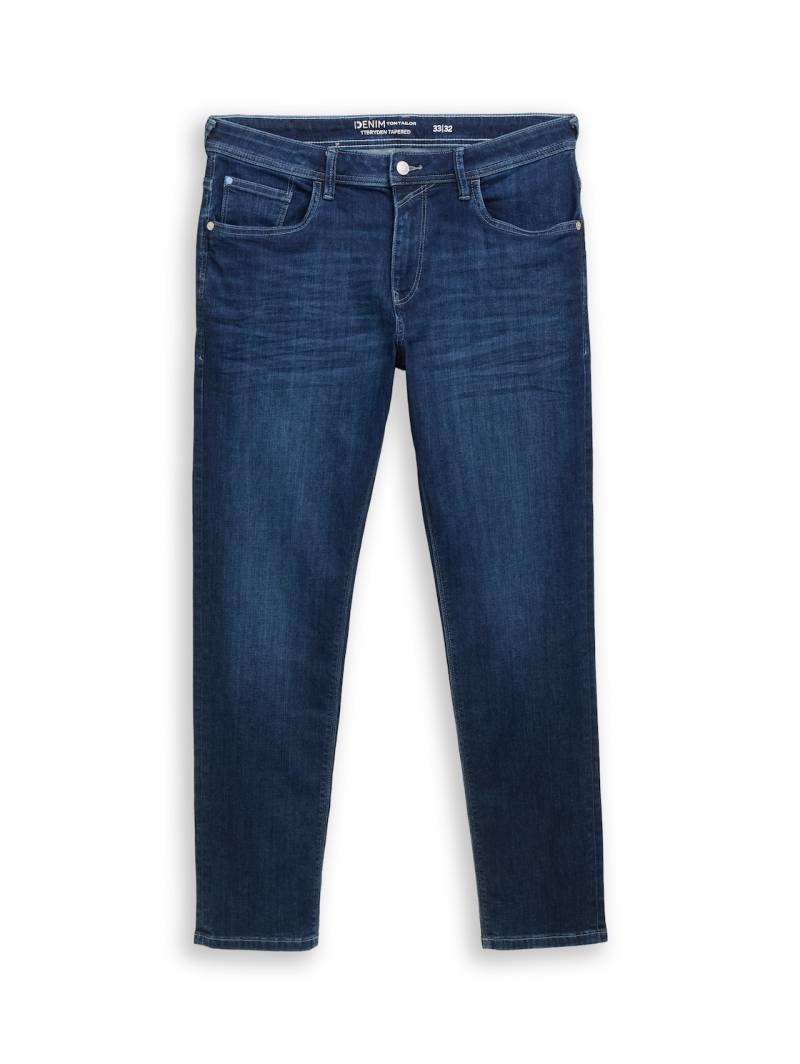 TOM TAILOR DENIM Herren TTBRYDEN TAPERED Jeans mit Stretch, blau, Uni, Gr. 33/34 von Tom Tailor Denim