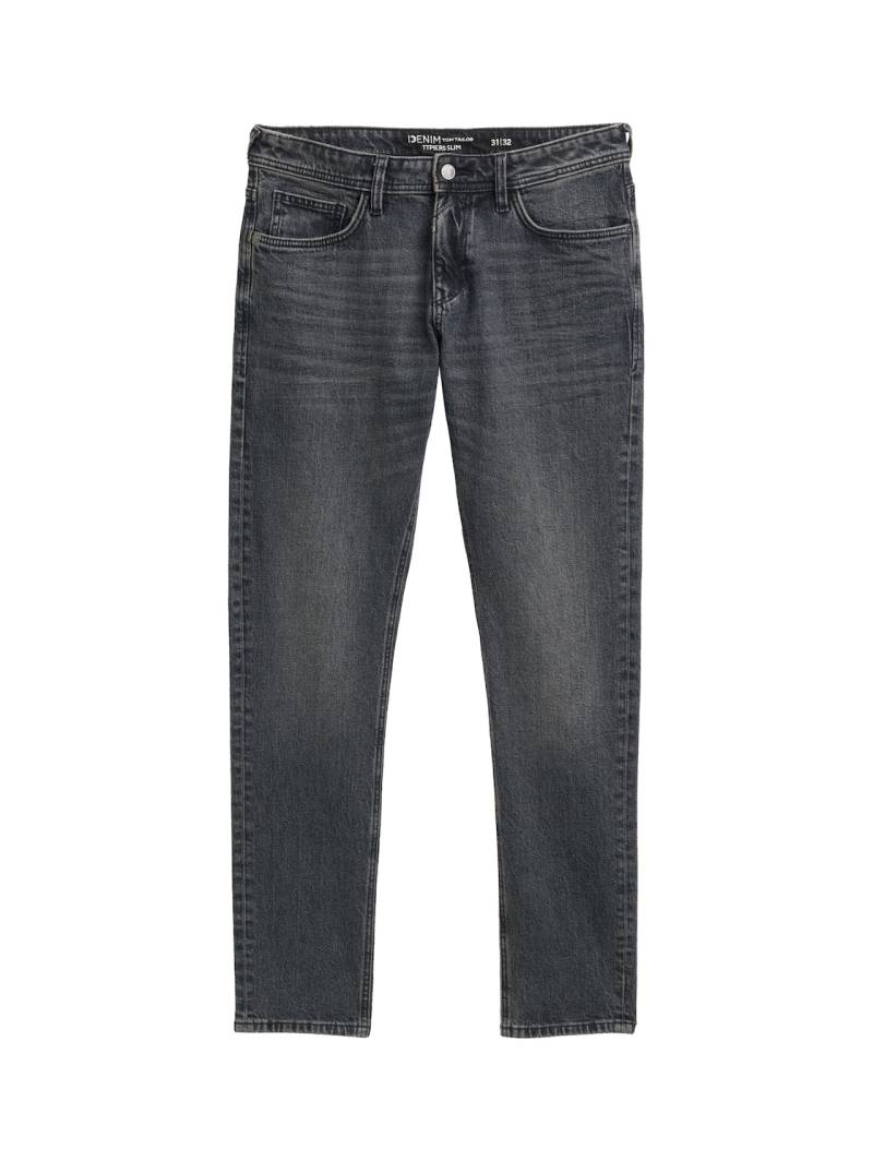 TOM TAILOR DENIM Herren TTPIERS SLIM Jeans, grau, Uni, Gr. 33/36 von Tom Tailor Denim