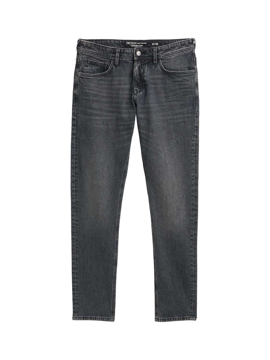 TOM TAILOR DENIM Herren TTPIERS SLIM Jeans, grau, Uni, Gr. 34/30 von Tom Tailor Denim