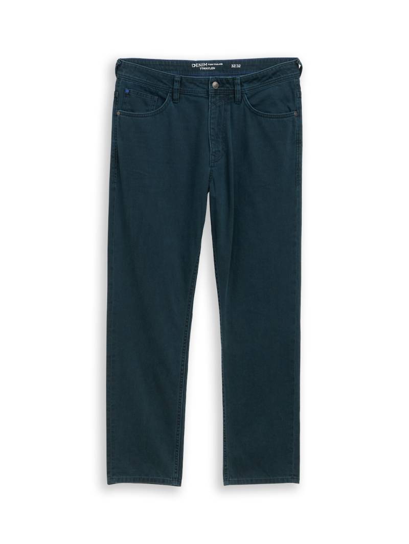 TOM TAILOR DENIM Herren TTWAYLEN RELAXED Jeans, grün, Uni, Gr. 28/30 von Tom Tailor Denim