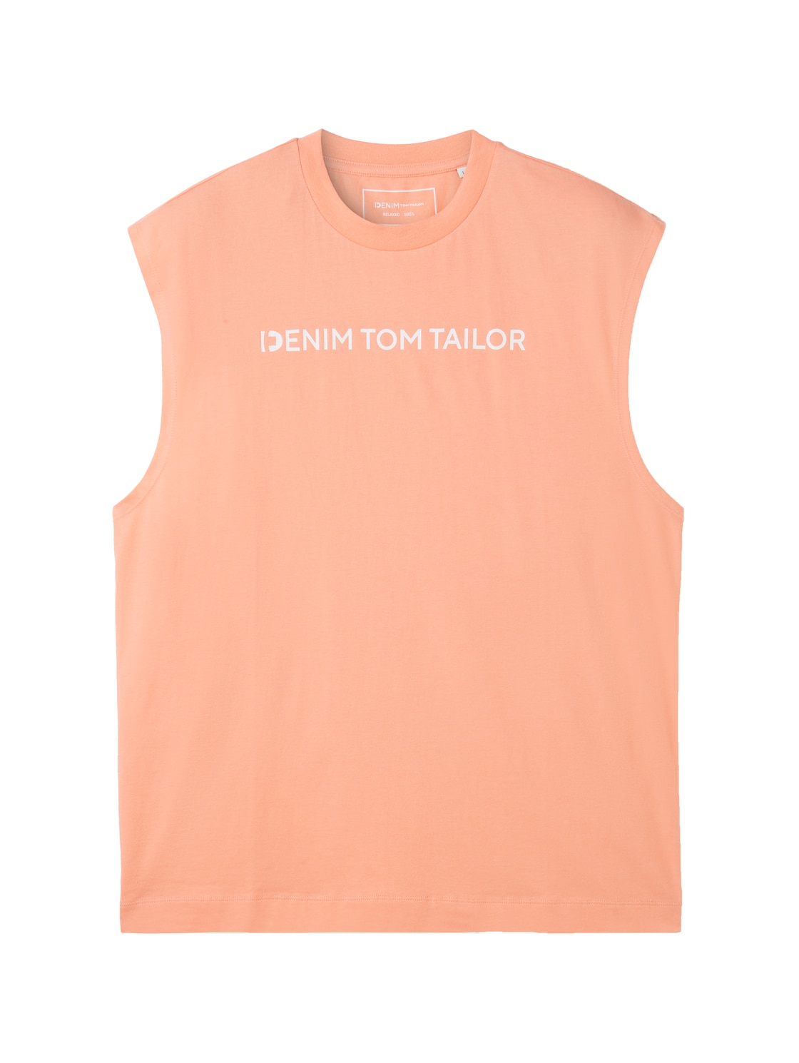 TOM TAILOR DENIM Herren Tanktop mit Logoprint, rot, Logo Print, Gr. XL von Tom Tailor Denim