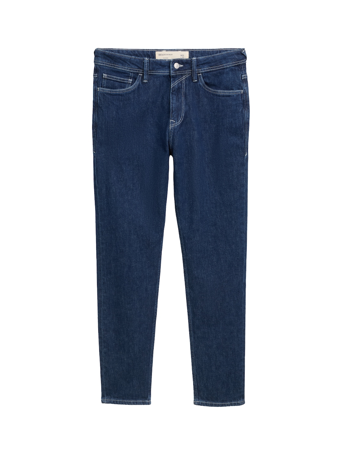 TOM TAILOR DENIM Herren TTTAPERED Jeans mit recycelter Baumwolle, blau, Uni, Gr. 31/34 von Tom Tailor Denim