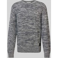 Tom Tailor Denim Regular Fit Strickpullover aus reiner Baumwolle in Dunkelblau, Größe M von Tom Tailor Denim