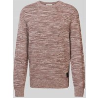 Tom Tailor Denim Regular Fit Strickpullover aus reiner Baumwolle in Hellrot, Größe M von Tom Tailor Denim