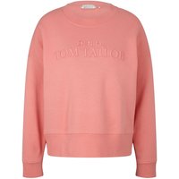 Tom Tailor Denim Damen Rundhals Pullover OVERSIZED LOGO - Relaxed Fit von Tom Tailor Denim