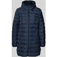 Tom Tailor Denim Regular Fit Steppmantel mit Kapuze in Dunkelblau, Größe M von Tom Tailor Denim