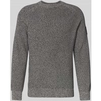 Tom Tailor Denim Regular Fit Strickpullover aus reiner Baumwolle in Anthrazit Melange, Größe XXL von Tom Tailor Denim