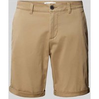 Tom Tailor Denim Slim Fit Chino-Shorts in unifarbenem Design in Beige, Größe M von Tom Tailor Denim