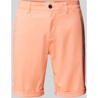 Tom Tailor Denim Slim Fit Chino-Shorts in unifarbenem Design in Koralle, Größe XL von Tom Tailor Denim
