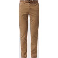 Tom Tailor Denim Slim Fit Chino mit Gürtel in Camel, Größe 32/34 von Tom Tailor Denim