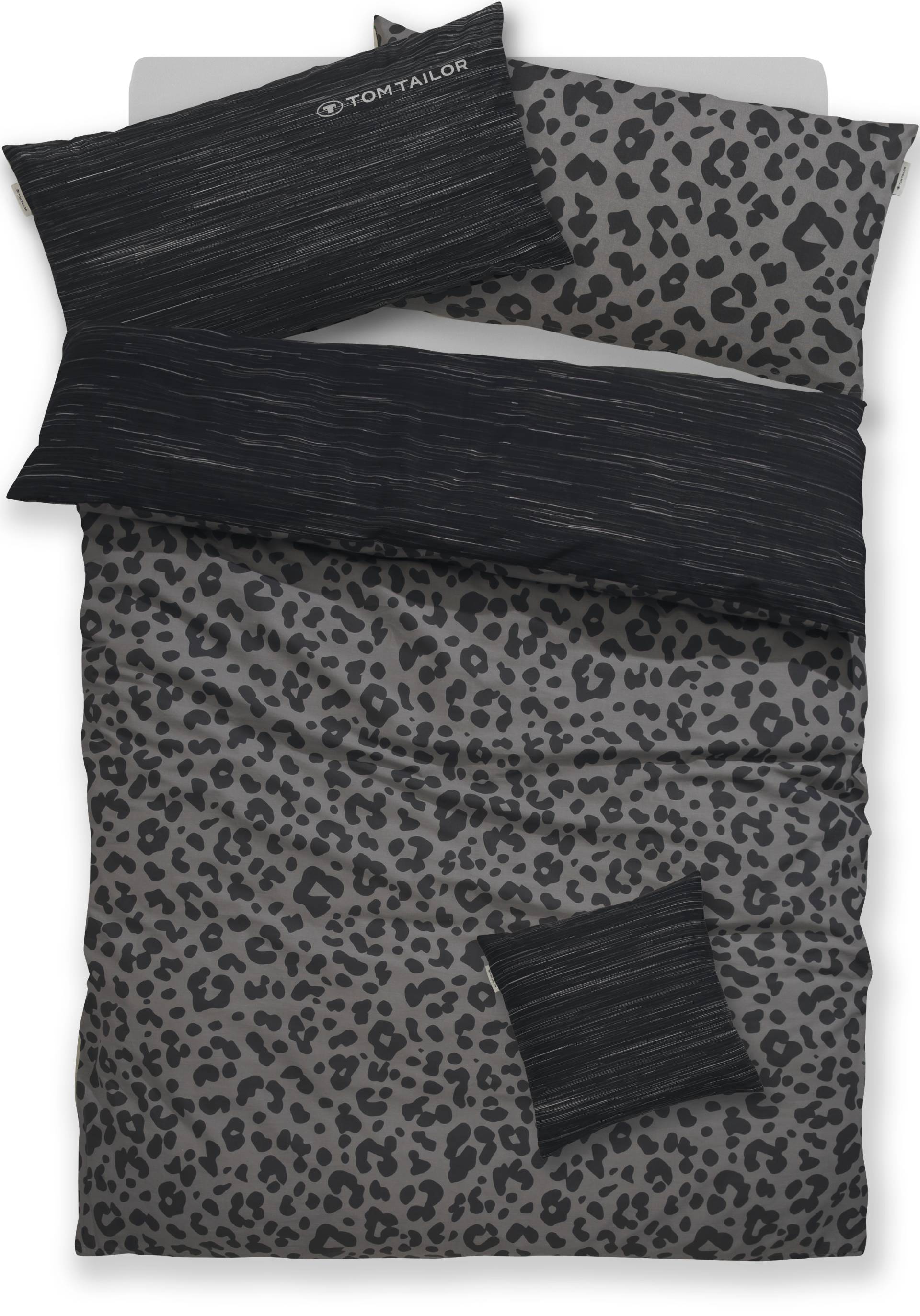 TOM TAILOR HOME Bettwäsche "Ellja" 3 Stk. tlg. in Gr. 135x200 oder 155x220 cm, 100% Baumwolle, Leo Design von Tom Tailor Home