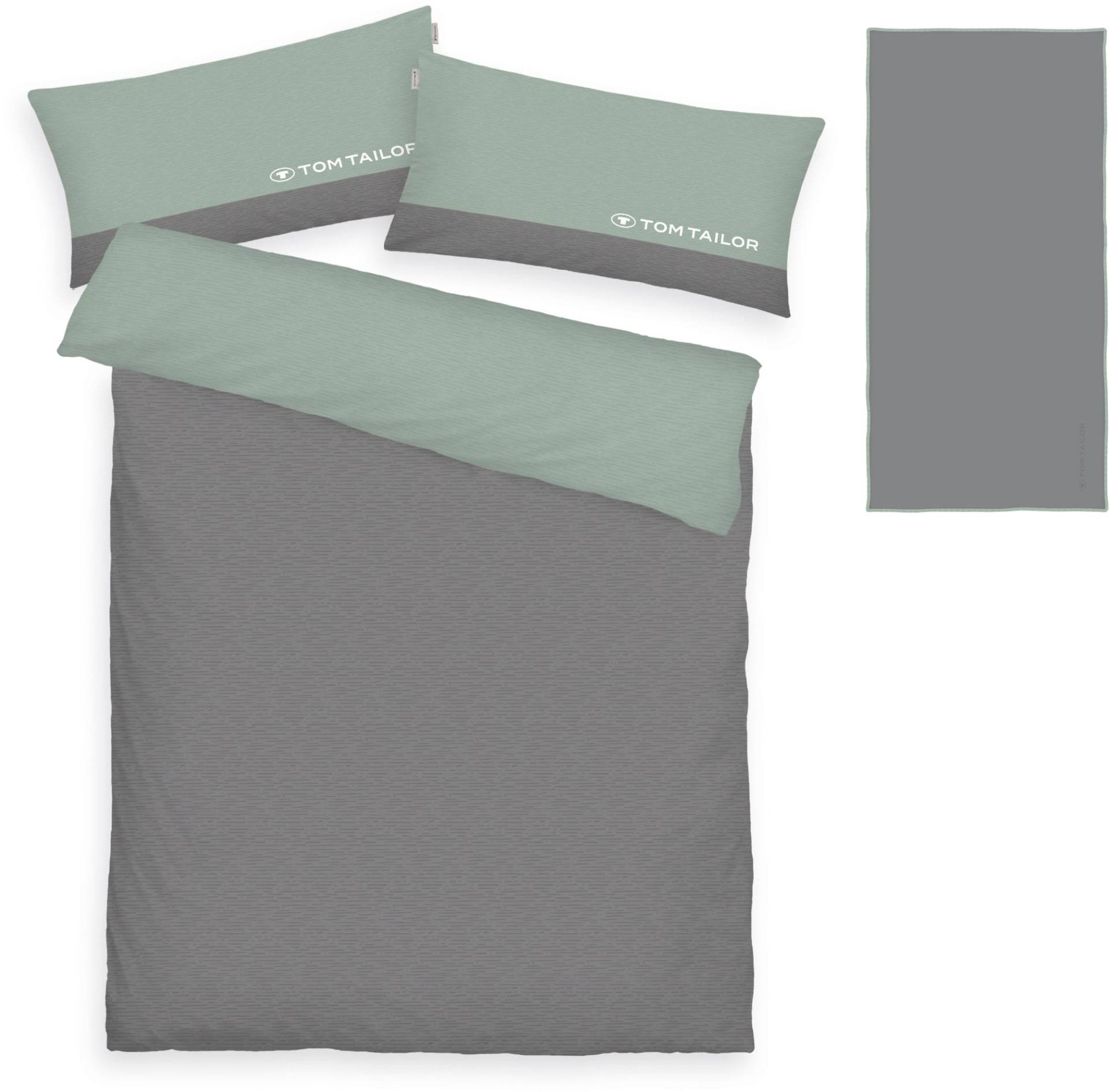 TOM TAILOR HOME Bettwäsche "Henry" 3 Stk. tlg. Bettwäsche aus Baumwolle, mit GRATIS-Zugabe: Sporthandtuch von Tom Tailor Home