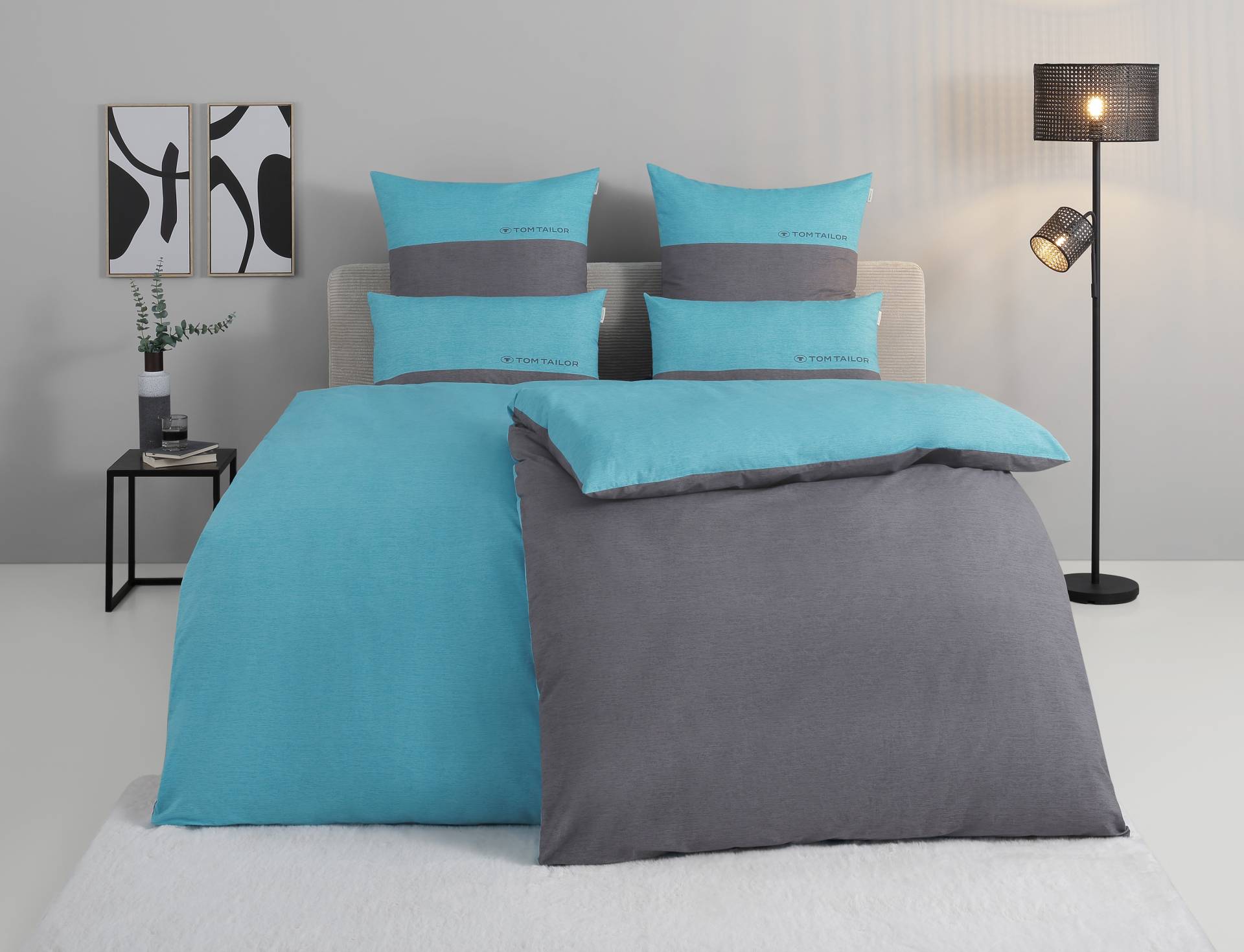 TOM TAILOR HOME Bettwäsche "Henry" 3 Stk. tlg. Bettwäsche aus Baumwolle, mit GRATIS-Zugabe: Sporthandtuch von Tom Tailor Home