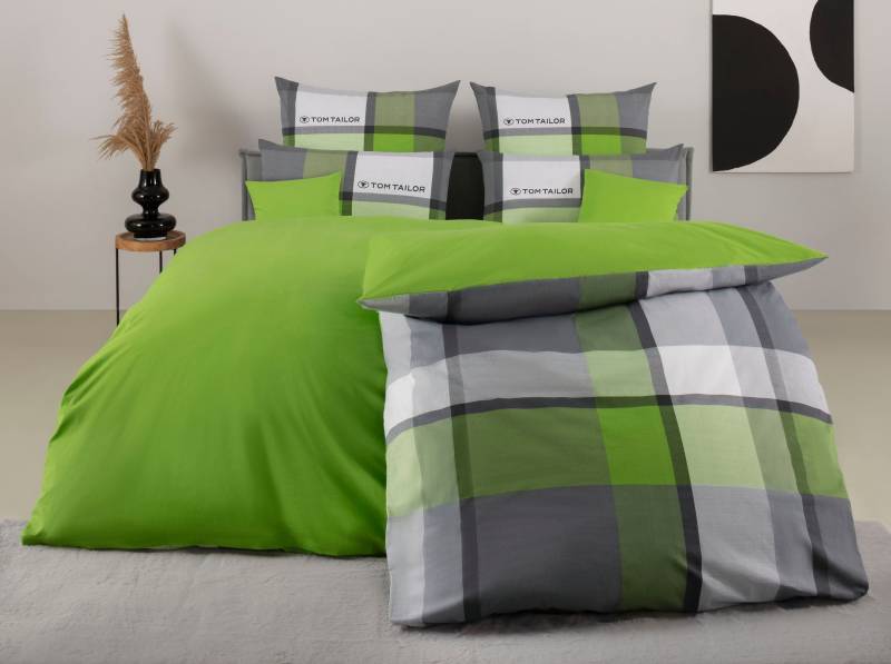 TOM TAILOR HOME Bettwäsche "Lenny in Gr. 135x200 oder 155x220 cm" 3 tlg. mit GRATIS-Zugabe: Kissenhülle 1tlg., in Biber und Renforcé erhältlich von Tom Tailor Home