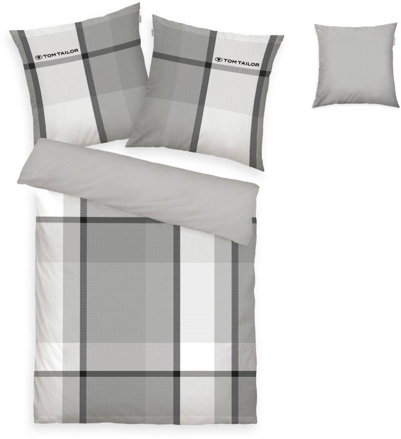 TOM TAILOR HOME Bettwäsche "Lenny in Gr. 135x200 oder 155x220 cm" 3 Stk. tlg. mit GRATIS-Zugabe: Kissenhülle 1tlg., in Biber und Renforcé erhältlich von Tom Tailor Home