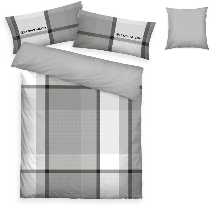 TOM TAILOR HOME Bettwäsche "Lenny in Gr. 135x200 oder 155x220 cm" 3 Stk. tlg. mit GRATIS-Zugabe: Kissenhülle 1tlg., in Biber und Renforcé erhältlich von Tom Tailor Home
