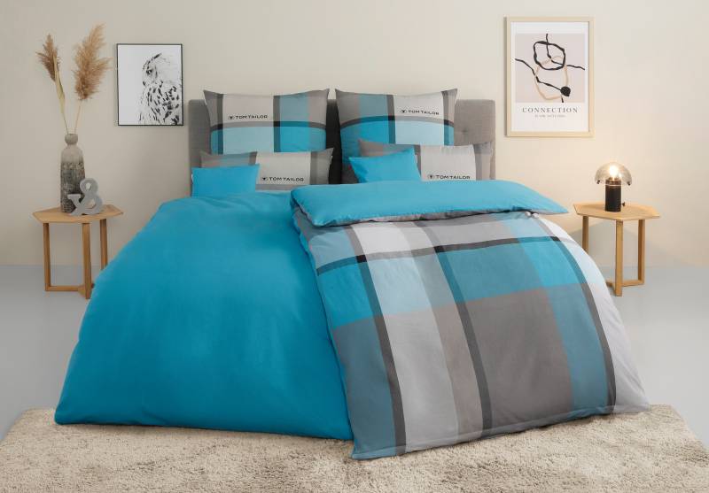 TOM TAILOR HOME Bettwäsche "Lenny in Gr. 135x200 oder 155x220 cm" 3 Stk. tlg. mit GRATIS-Zugabe: Kissenhülle 1tlg., in Biber und Renforcé erhältlich von Tom Tailor Home