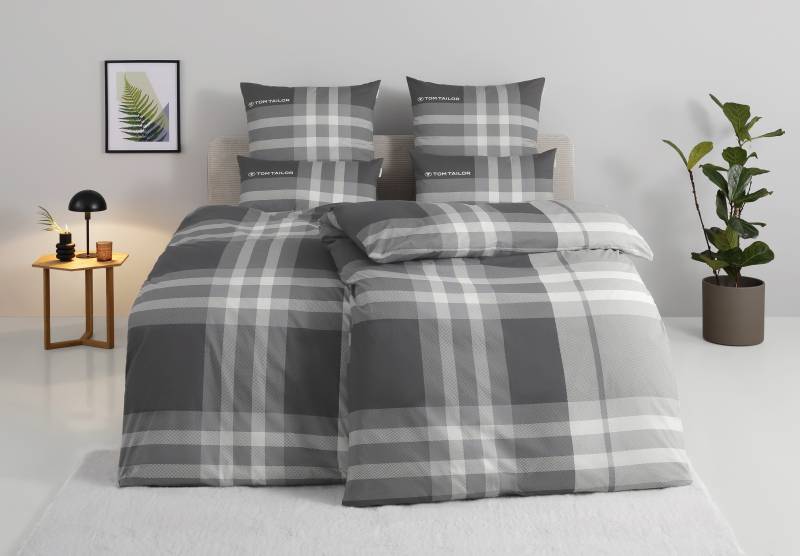 TOM TAILOR HOME Bettwäsche "Nick in Gr. 135x200 oder 155x220 cm" 3 tlg. mit Gratiszugabe Gästehandtuch von Tom Tailor Home