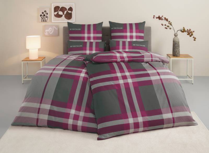 TOM TAILOR HOME Bettwäsche "Nick in Gr. 135x200 oder 155x220 cm" 3 tlg. mit Gratiszugabe Gästehandtuch von Tom Tailor Home
