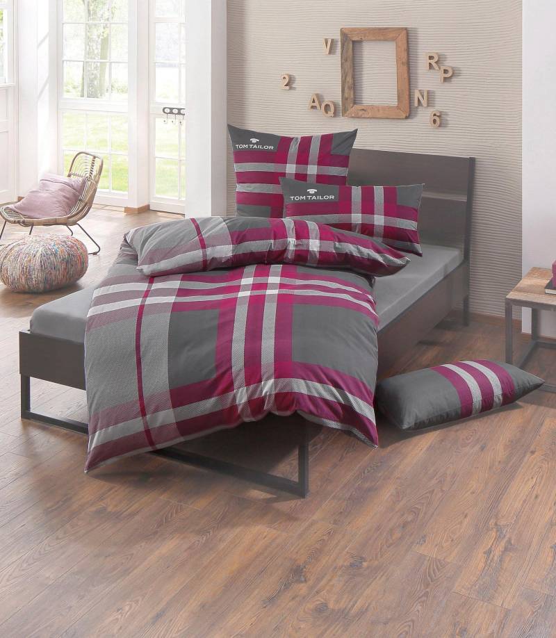TOM TAILOR HOME Bettwäsche "Nick in Gr. 135x200 oder 155x220 cm", mit Gratiszugabe Gästehandtuch von Tom Tailor Home