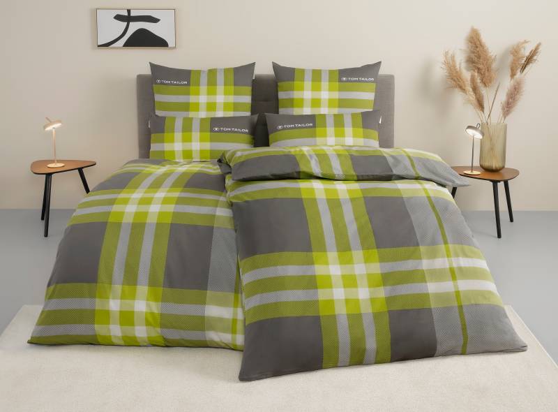 TOM TAILOR HOME Bettwäsche "Nick in Gr. 135x200 oder 155x220 cm" 3 Stk. tlg. mit Gratiszugabe Gästehandtuch von Tom Tailor Home