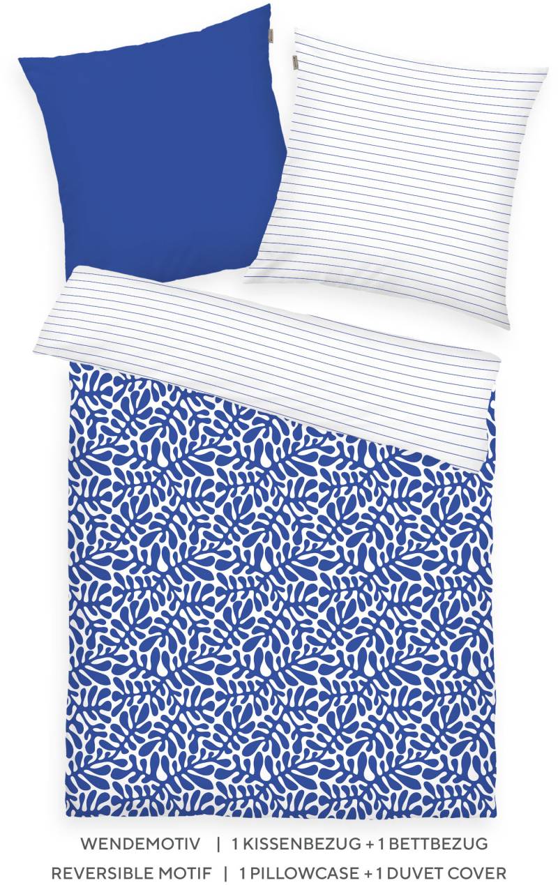 TOM TAILOR HOME Bettwäsche "ORGANIC LEAVES in Gr. 135x200cm, 155x220cm oder 200x220cm" 2 Stk. tlg. new bedroom, mit farbigem Markenreißverschluss von Tom Tailor Home