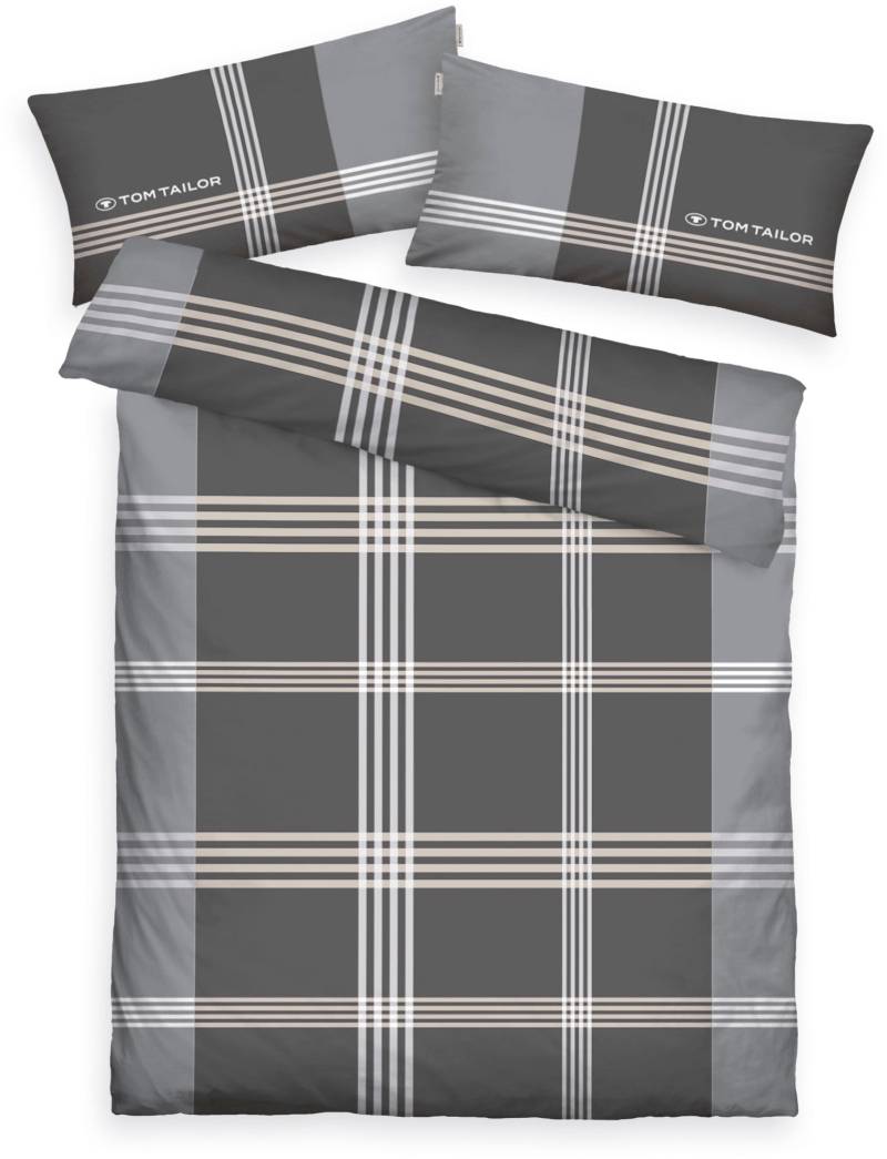 TOM TAILOR HOME Bettwäsche "Ole" 2 Stk. tlg. karierte Bettwäsche aus Baumwolle, mit Reißverschluss von Tom Tailor Home
