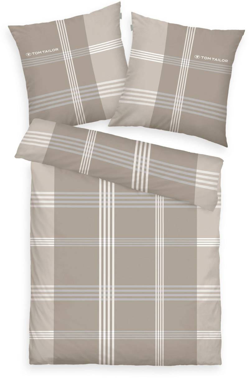 TOM TAILOR HOME Bettwäsche "Ole" 2 Stk. tlg. karierte Bettwäsche aus Baumwolle, mit Reißverschluss von Tom Tailor Home