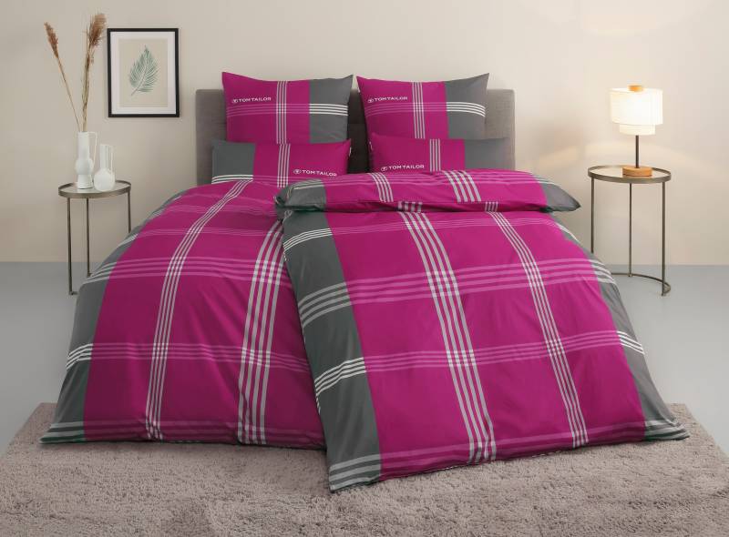 TOM TAILOR HOME Bettwäsche "Ole" 2 tlg. karierte Bettwäsche aus Baumwolle, mit Reißverschluss von Tom Tailor Home