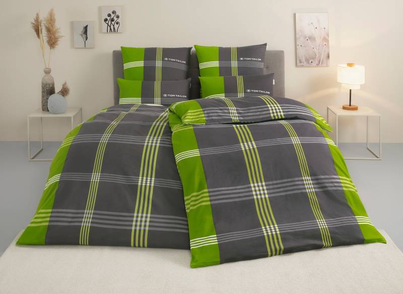 TOM TAILOR HOME Bettwäsche "Ole" 2 Stk. tlg. karierte Bettwäsche aus Baumwolle, mit Reißverschluss von Tom Tailor Home