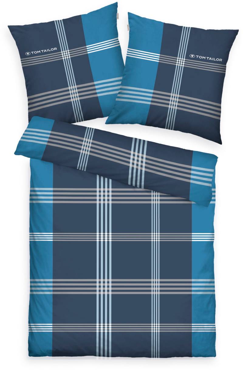 TOM TAILOR HOME Bettwäsche "Ole" 3 Stk. tlg. karierte Bettwäsche aus Baumwolle, mit Reißverschluss von Tom Tailor Home