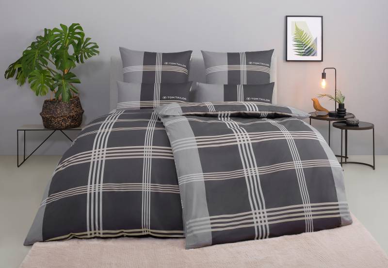 TOM TAILOR HOME Bettwäsche "Ole" 3 Stk. tlg. karierte Bettwäsche aus Baumwolle, mit Reißverschluss von Tom Tailor Home