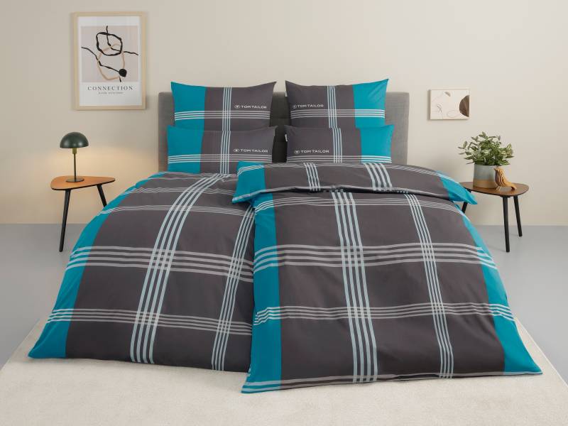 TOM TAILOR HOME Bettwäsche "Ole" 2 Stk. tlg. karierte Bettwäsche aus Baumwolle, mit Reißverschluss von Tom Tailor Home