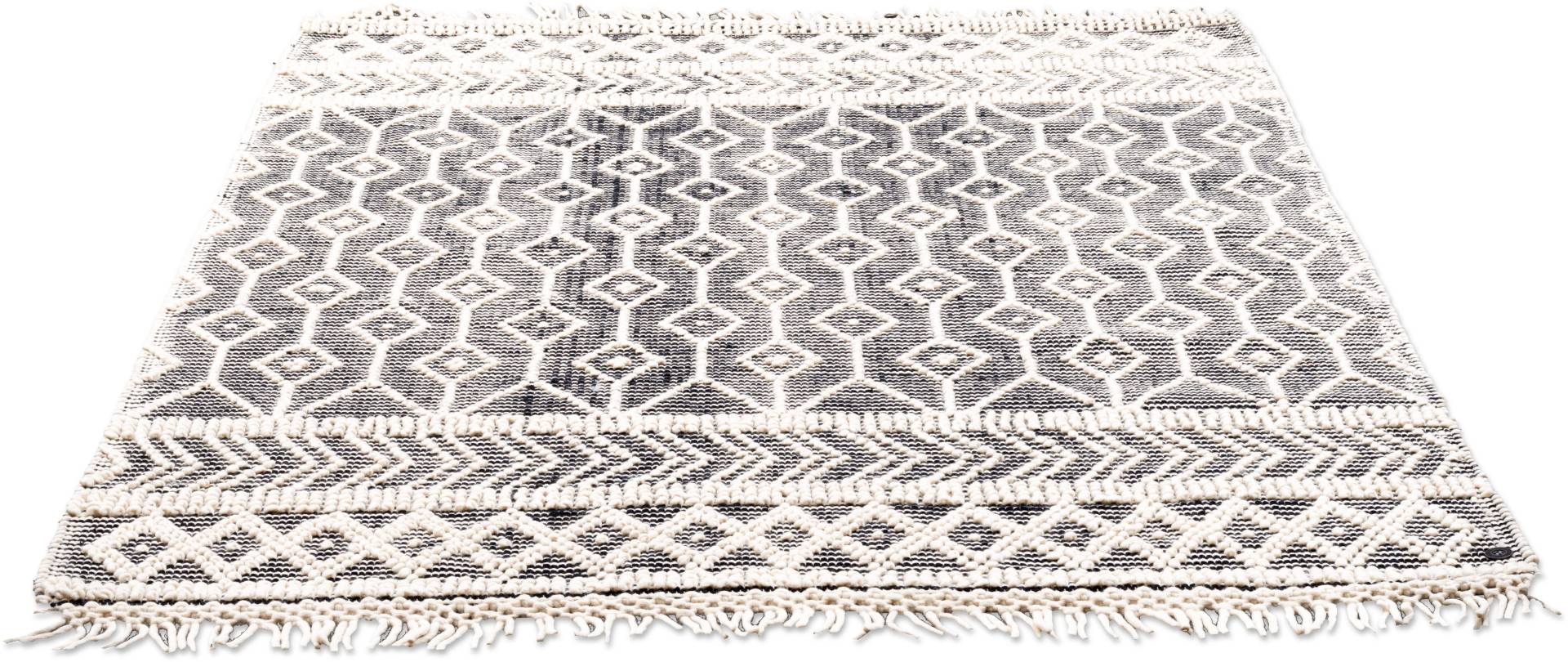 TOM TAILOR HOME Teppich "Colored Macrame" rechteckig 10 mm Höhe Handweb Teppich, reine Wolle, handgewebt, mit Fransen, Scandi Design von Tom Tailor Home