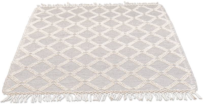 TOM TAILOR HOME Teppich "Colored Macrame" rechteckig 10 mm Höhe Handweb Teppich, reine Wolle, handgewebt, mit Fransen, Scandi Design von Tom Tailor Home