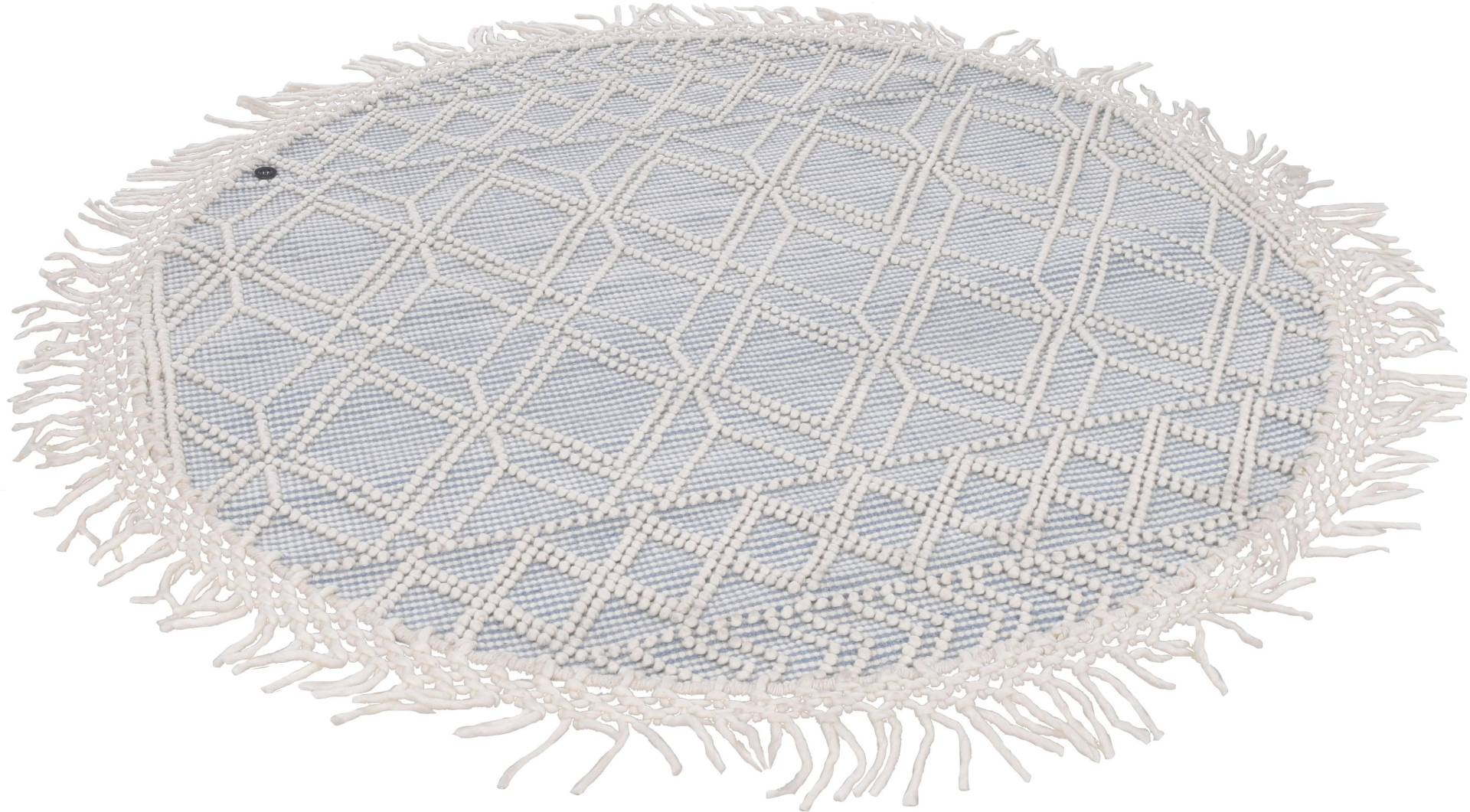 TOM TAILOR HOME Teppich "Colored Macrame" rund 10 mm Höhe Handweb Teppich, reine Wolle, handgewebt, mit Fransen, Scandi Design TOM TAILOR HOME Teppich "Colored Macrame" rund 10 mm Höhe Handweb Teppich, reine Wolle, handgewebt, mit Fransen, Scandi Design von Tom Tailor Home