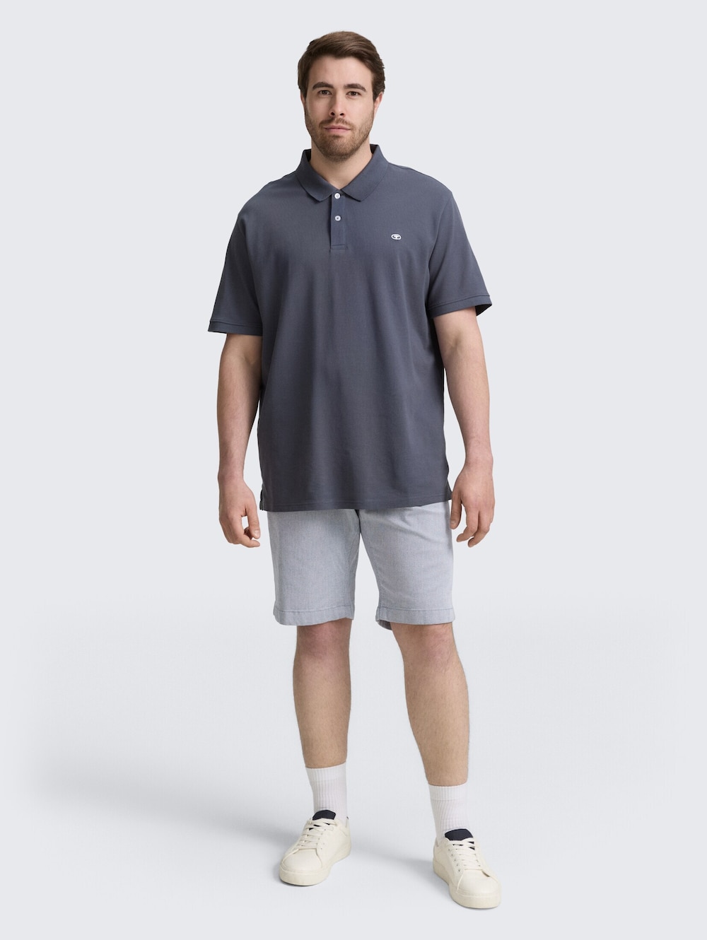 Große Größen Regular Chino Shorts aus Baumwolle, Herren, weiß, Größe: 56, Baumwolle, Happy Size DE Men von Tom Tailor Men PLUS