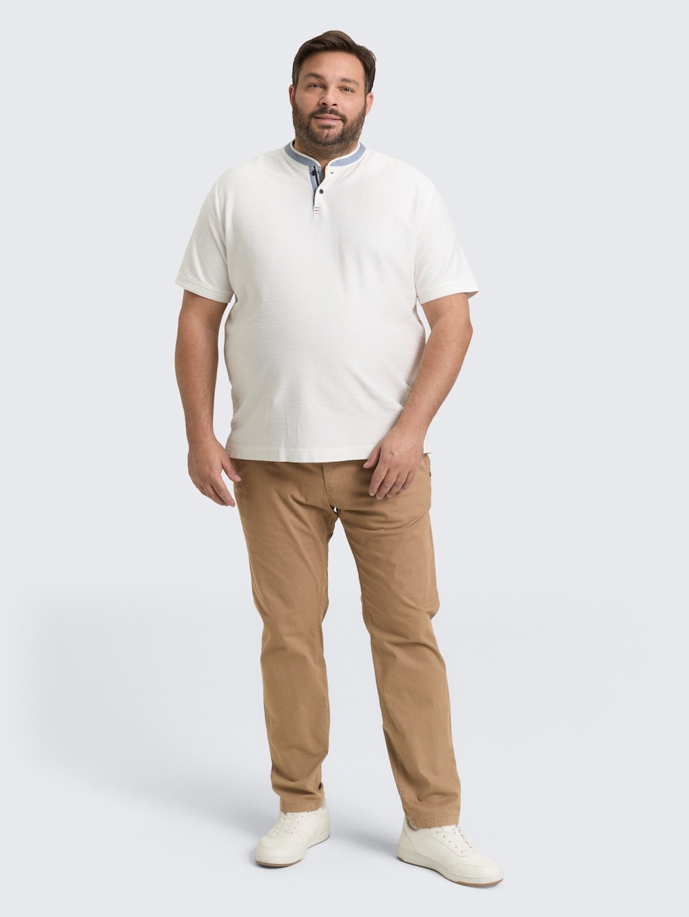 Große Größen Tapered Chino Hose, Herren, braun, Größe: 110, Baumwolle, Happy Size DE Men von Tom Tailor Men PLUS