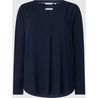 Tom Tailor Plus PLUS SIZE Blusenshirt aus Viskose in Marine, Größe 46 von Tom Tailor Plus