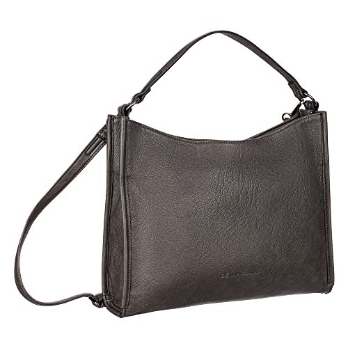 Denim TOM TAILOR - Evi, Damen, Schultertasche, one size, Grau, 33x7,5x27,5 cm von TOM TAILOR Denim