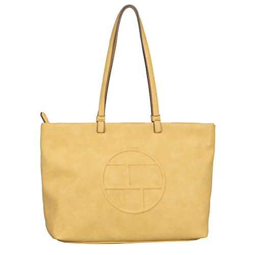 TOM TAILOR, ROSABEL, Damen, Shopper mit Reisverschluss, L, Light Yellow von TOM TAILOR