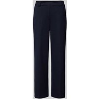 Tom Tailor Cropped Stoffhose mit Viskose und weitem Bein in Dunkelblau, Größe 44/28 von Tom Tailor