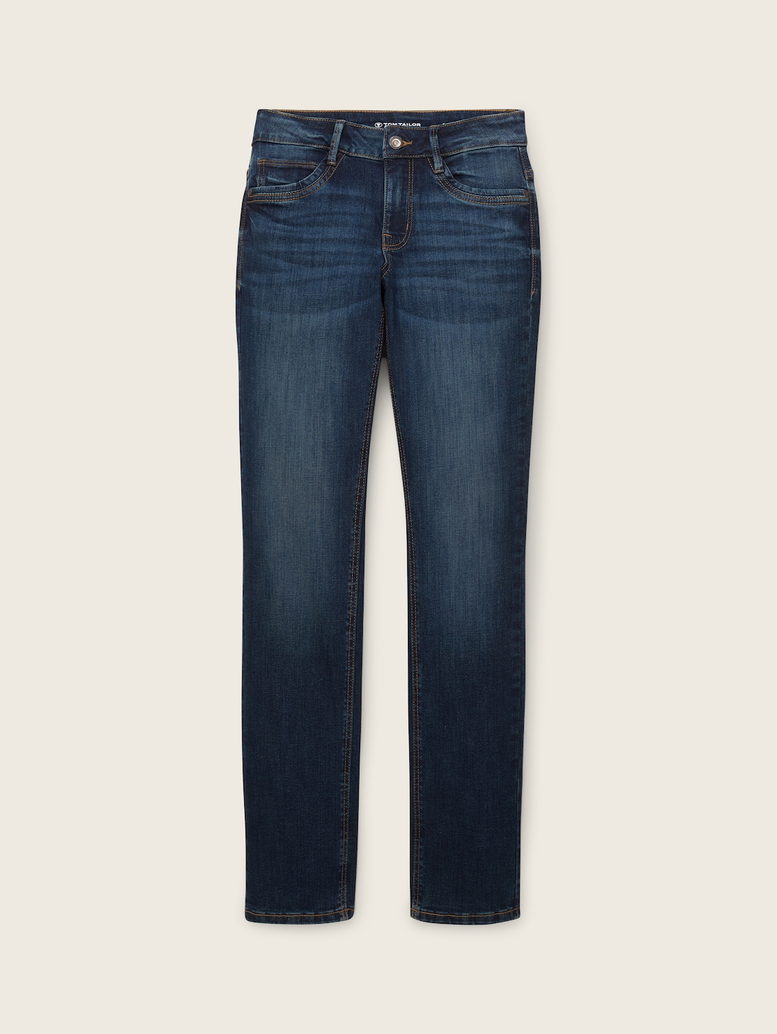 TOM TAILOR Damen Alexa Straight Jeans, blau, Uni, Gr. 28/30 von Tom Tailor