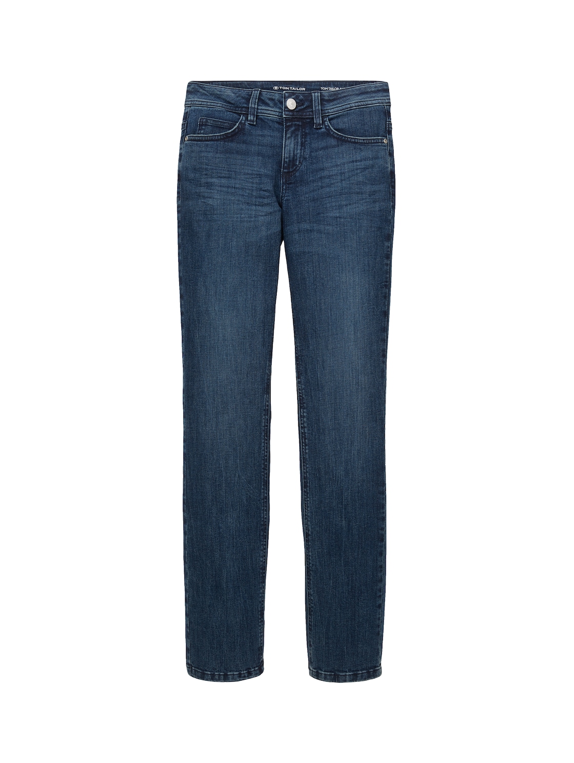 TOM TAILOR Damen Alexa Straight Jeans mit Bio-Baumwolle, blau, Gr. 27/30 von Tom Tailor