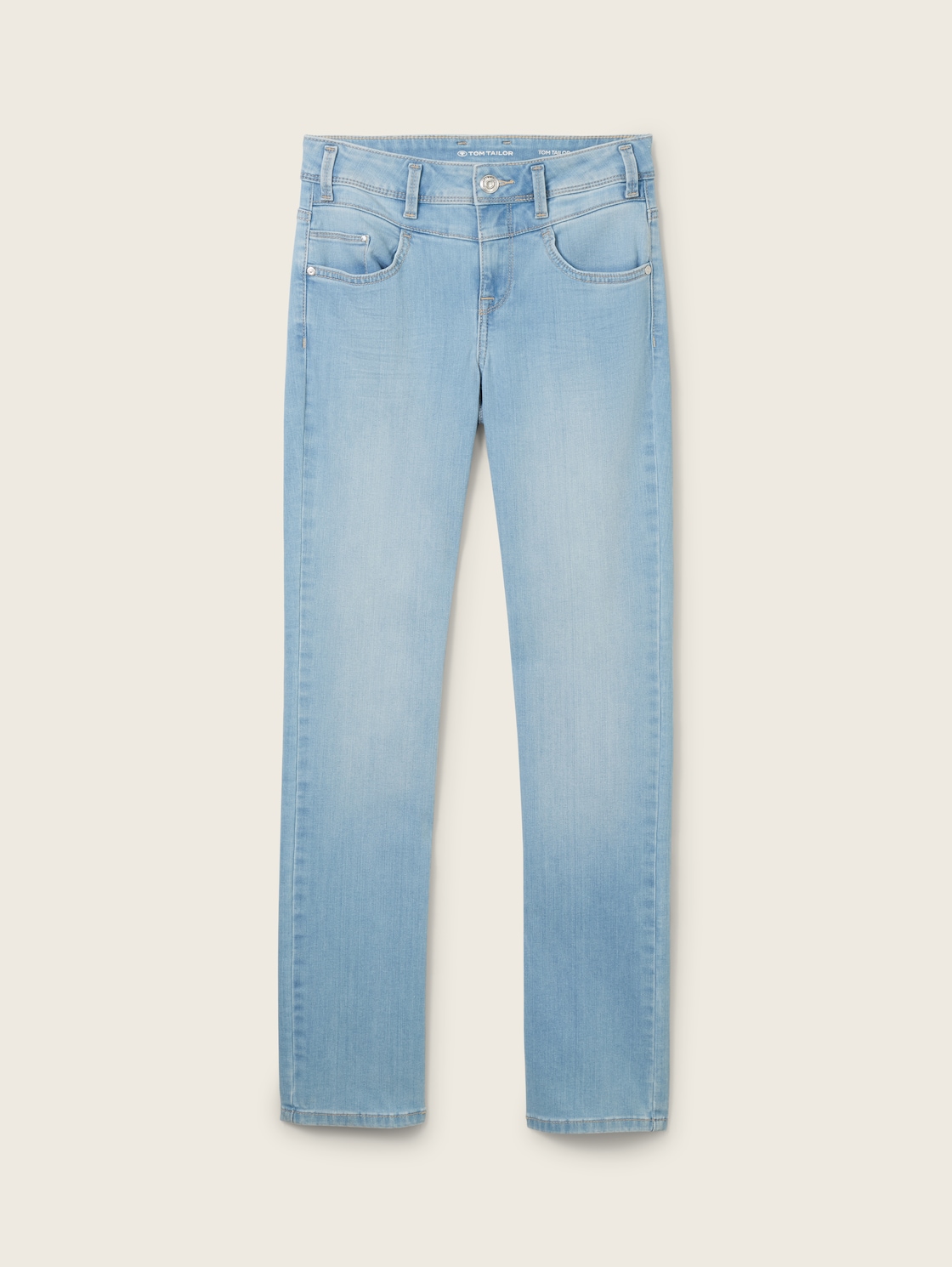 TOM TAILOR Damen Alexa Straight Jeans mit recyceltem Polyester, blau, Uni, Gr. 34/30 von Tom Tailor