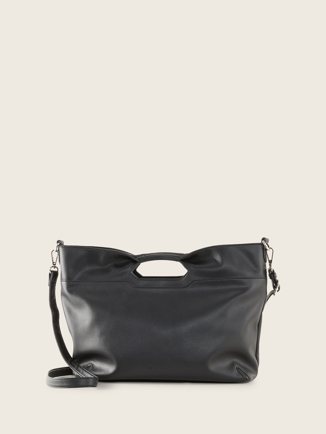 TOM TAILOR Damen Anissa Shopper aus Kunstleder, schwarz, Uni, Gr. ONESIZE von Tom Tailor