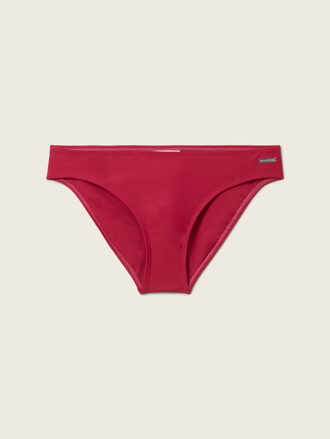 TOM TAILOR Damen Basic Bikini-Slip, rot, Uni, Gr. 40 von Tom Tailor