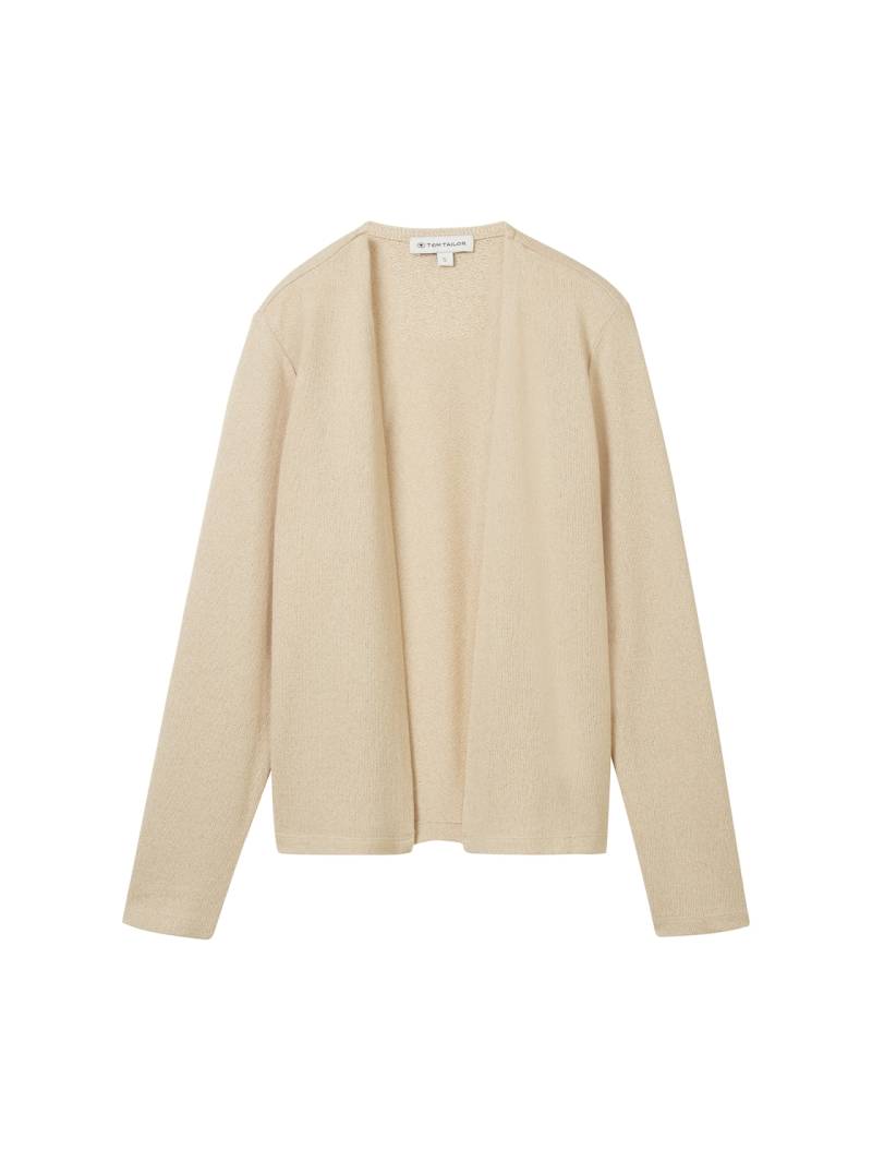 TOM TAILOR Damen Basic Cardigan, braun, Uni, Gr. S von Tom Tailor