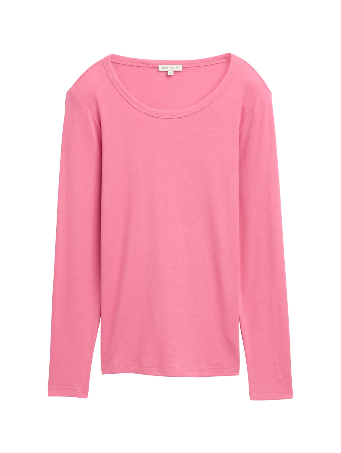 TOM TAILOR Damen Basic Langarmshirt mit Rundhalsausschnitt, rosa, Uni, Gr. XXL TOM TAILOR Damen Basic Langarmshirt mit Rundhalsausschnitt, rosa, Uni, Gr. XXL von Tom Tailor