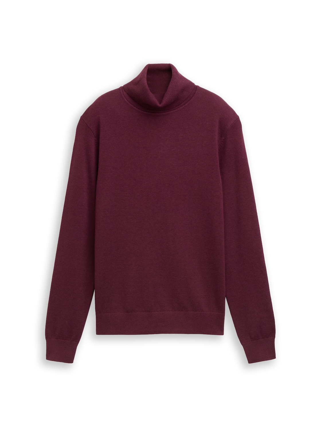 TOM TAILOR Damen Basic Rollkragenpullover, rot, Uni, Gr. S von Tom Tailor